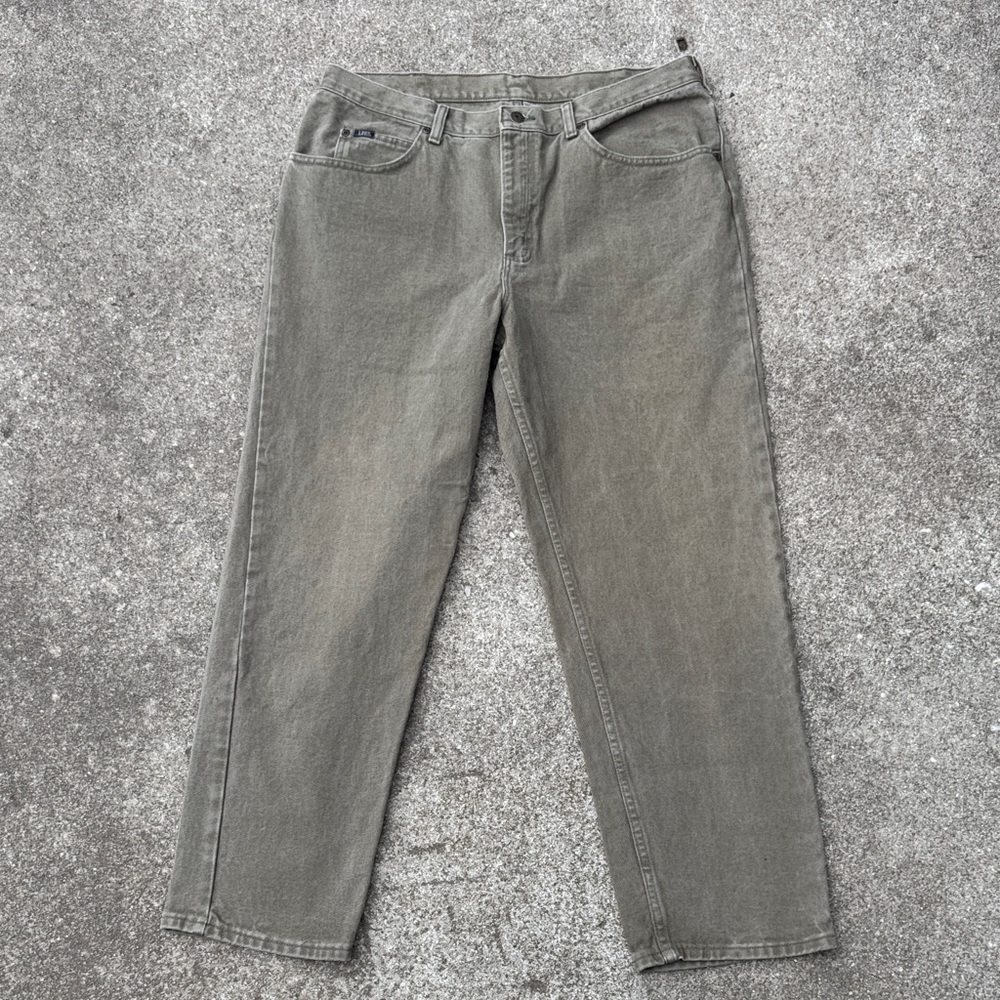 Vintage Lee Tan Jeans size 36x30 90s baggy skate surf